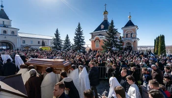 Святейший Патриарх Кирилл совершил отпевание схиархимандрита Илия (Ноздрина)